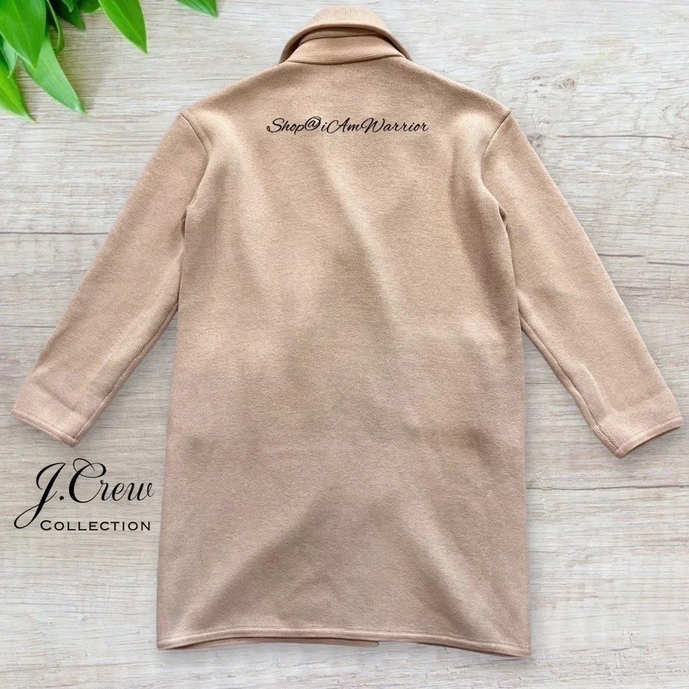 J.Crew Collection NWT Double-Breasted Sweater Coat Blush Pink Knit Coatigan